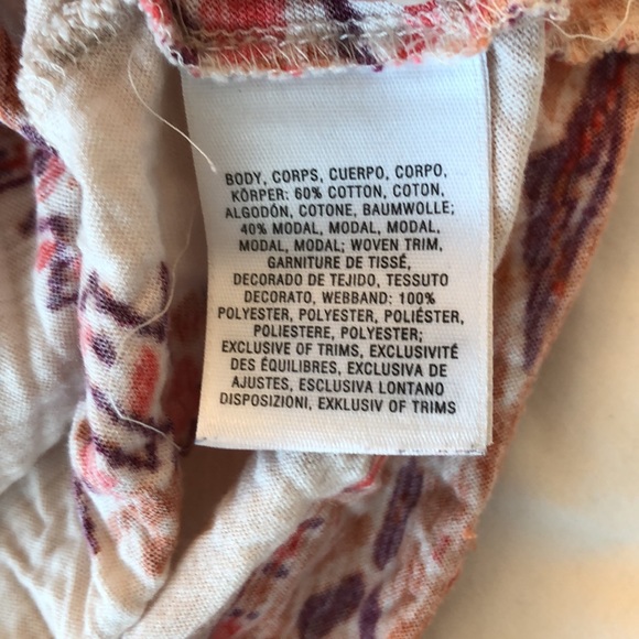 Anthropologie Akemi+Kin sleeveless top/blouse in white+orange+pink, size XS - Picture 7 of 7